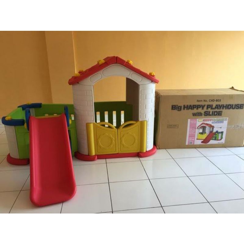 Rumah - rumahan Perosotan Tobebe Big Happy Playhouse with Slide Haenim Korea