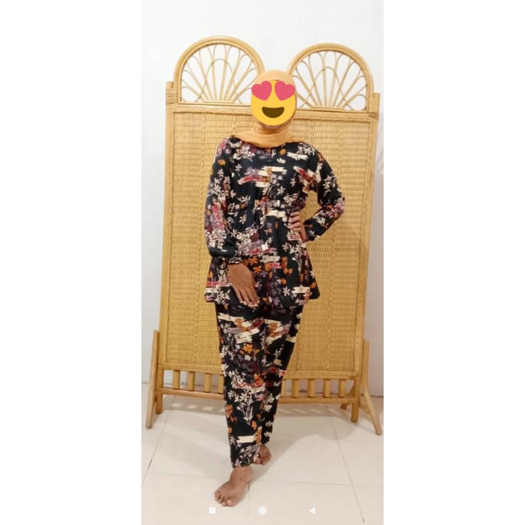 One Set Tunik Piyama Bahan MaxMara