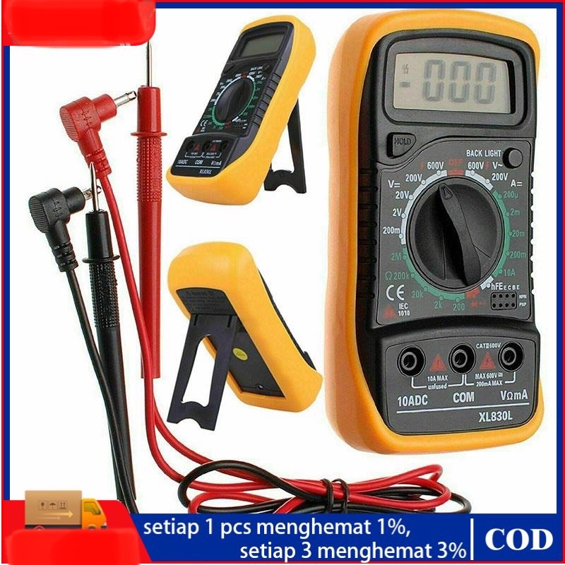 Multimeter Digital AC/DC XL830L DT830 Voltage Tester / Multitester Avometer