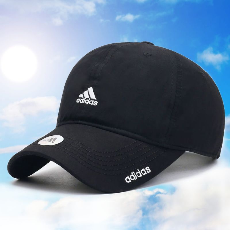 topi baseball logo adidas baru yang lagi viral dan model 2022 / style - Hitam

