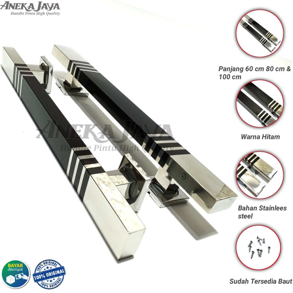 Handle Pintu Rumah panjang 60 cm 80 cm 100 cm / Gagang Pintu rumah terbaru / Tarikan Pintu rumah