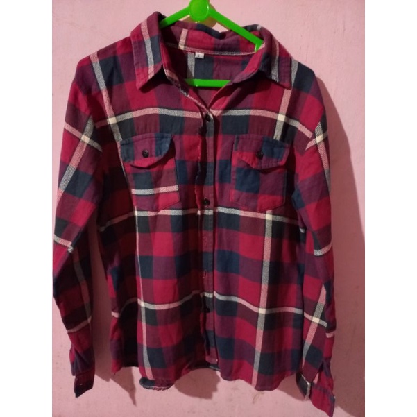 kemeja wanita bekas | kemeja wanita preloved | kemeja kotak kotak | atasan wanita bekas preloved