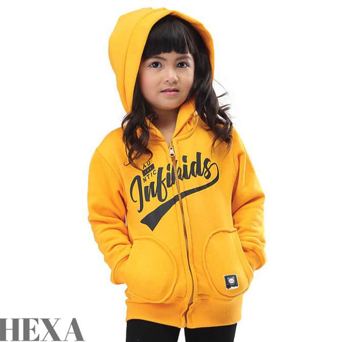 Jaket Anak Perempuan - Jaket Switer Sweater Anak Perempuan Kuning Umur 6 7 8 9 10 11 12 Tahun