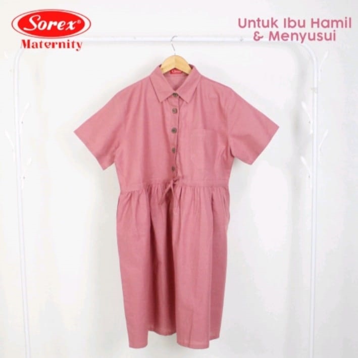 Dress Daster Katun Maternity Untuk Ibu Hamil &amp; Menyusui Sorex / Pakaian Ibu Hamil Sorex JA203 &amp; JA204