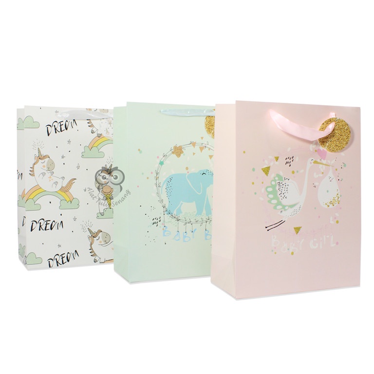 

paper bag murah/ paper bag kelahiran/ paper bag lucu/ paper bag unik/ paper bag unicorn/ paper bag baby boy/ paper bag baby girl