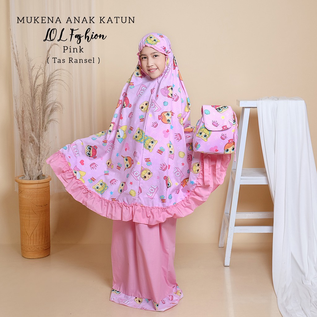 PUSAT MUKENA TASIK - MUKENA ANAK RANSEL LOL FASHION