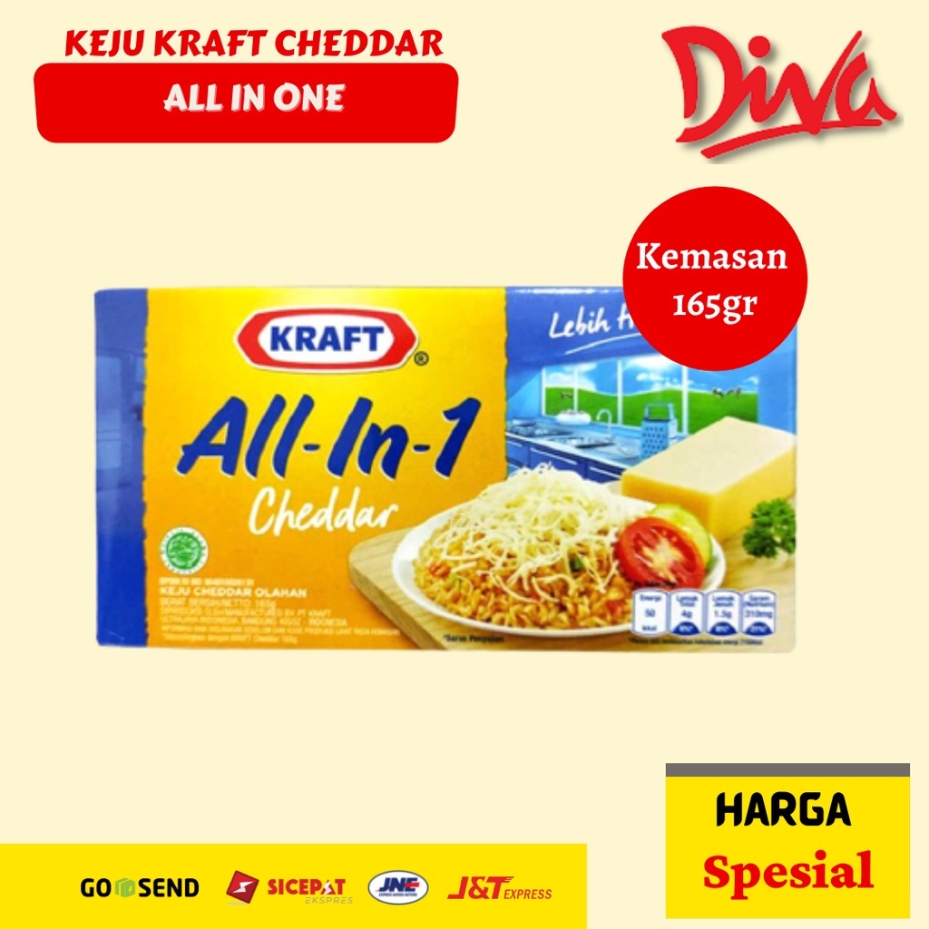 

[165gr] Keju Kraft All in 1 / Keju Cheddar Kraft All in One