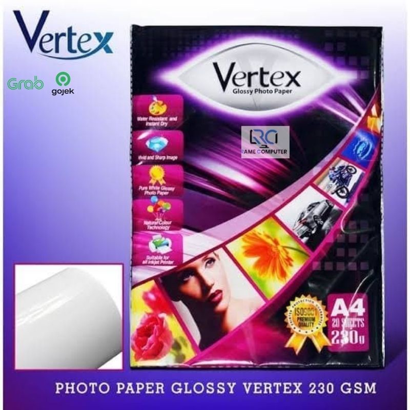 Kertas photo vertex Double side glossy A4 220g