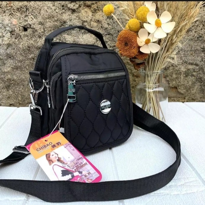 tas wanita Terbaru...Tas Fashion Wanita Import Merk Chibao 8202 - Hitam, 16 tas pinggang import best