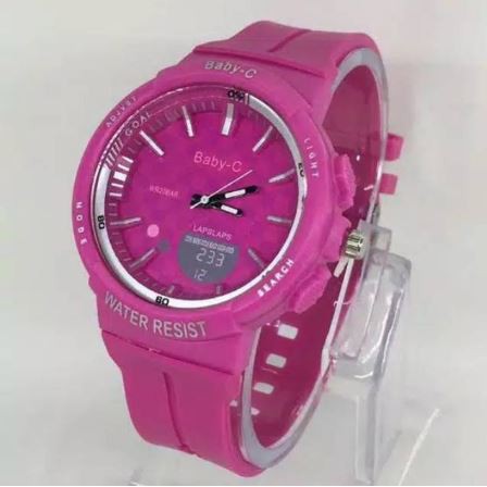 DI kirim dari JKT Jam Tangan Wanita Sporty Baby-C Hiasan Digital New