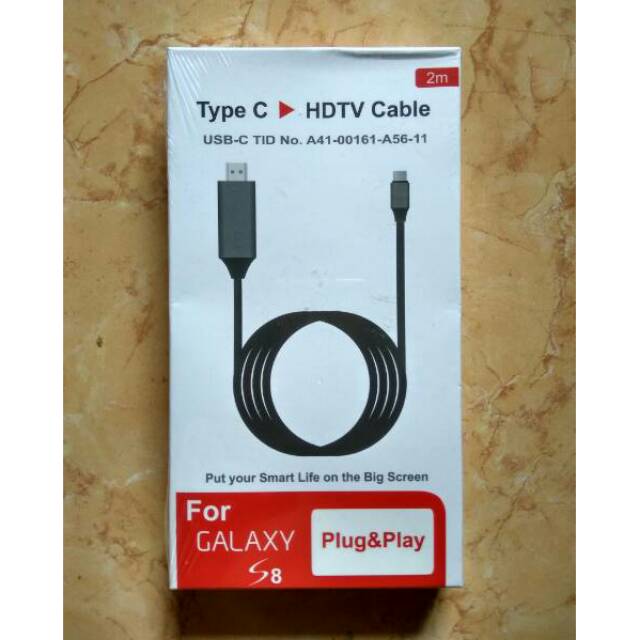 USB TYPE C to HDTV proyektor kabel for galaxy S8 2M 2 meter