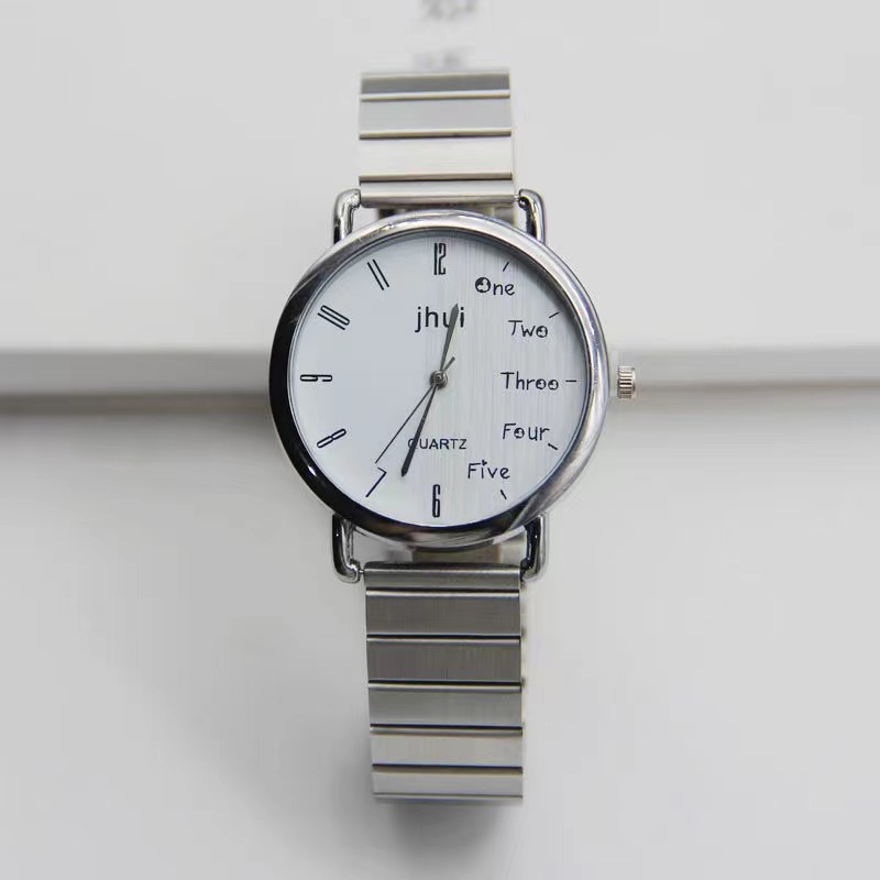 Jam Tangan Analog Jhui Wanita Dan Pria Casual Strap Rantai Magnet Silver / Jam Tangan Rantai Jhui-51-5 #2 InggrisBesar