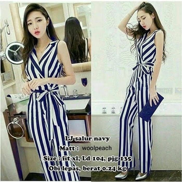 [ALEXA SALUR SC] Jumpsuit wanita woolpect navy