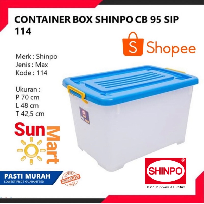 BOX CONTAINER SHINPO CB 95 MAX / KOTAK TEMPAT PENYIMPANAN SERBAGUNA