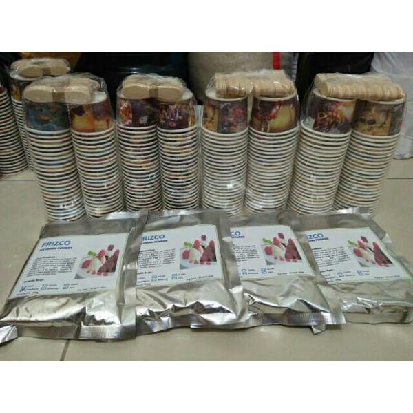 

Terbaru paket bubuk ice cream 4 bubuk & 4 cup 50 ml