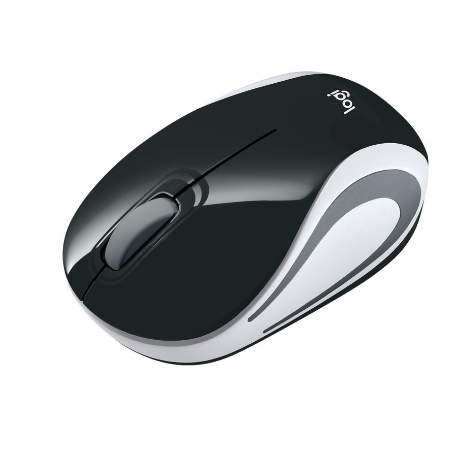 Black MOUSE MINI WIRELESS LOGITECH M187 BLACK 100% Original HITAM RESMI