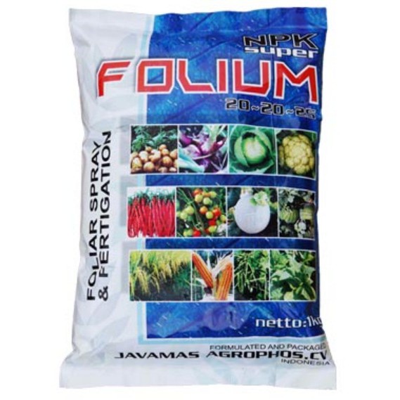  Pupuk NPK SUPER FOLIUM 20 20 25 1 Kg Shopee Indonesia