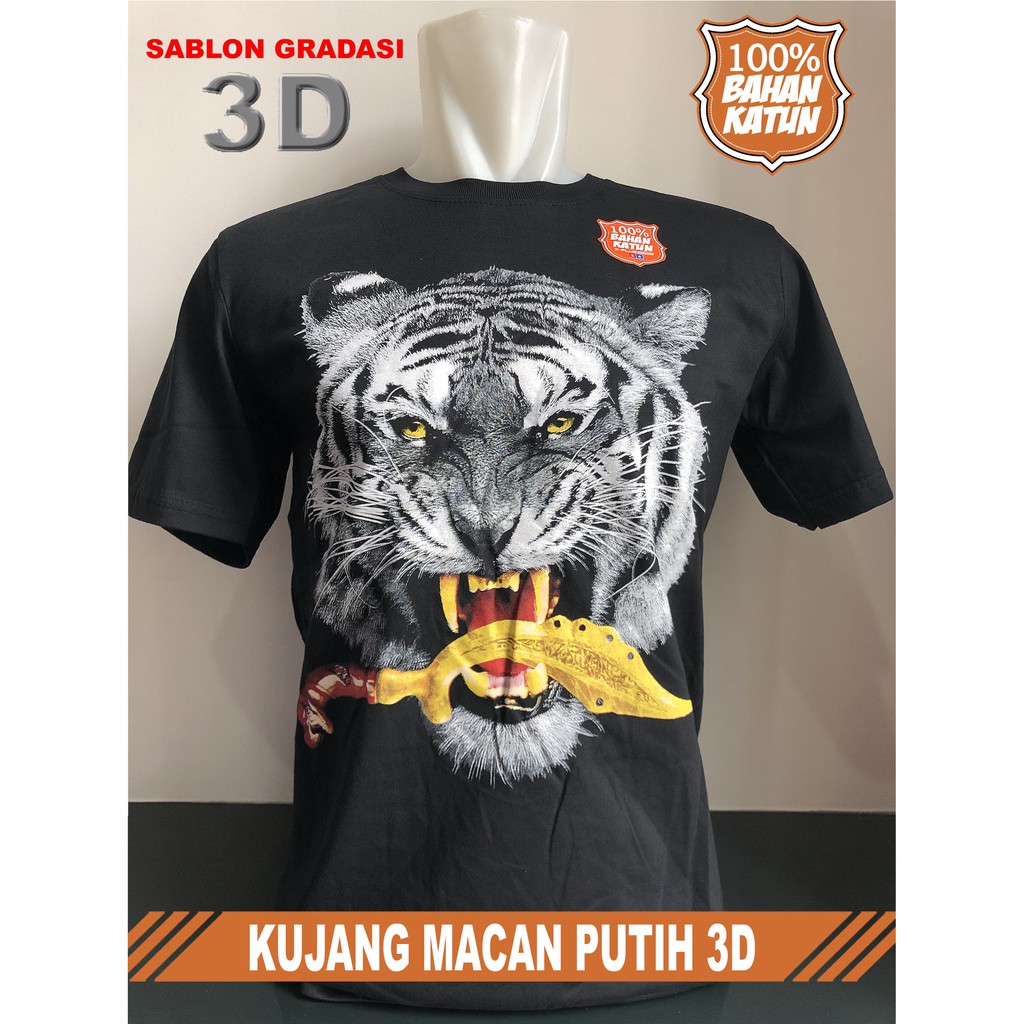 KAOS SUNDA KUJANG MACAN PUTIH 3D