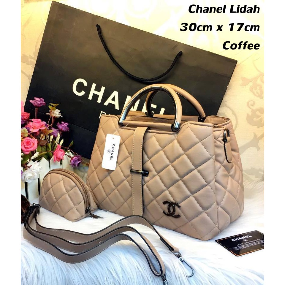 READY TAS BATAM TAS FASION TAS WANITA CHANEL LIDAH SET SUPER 