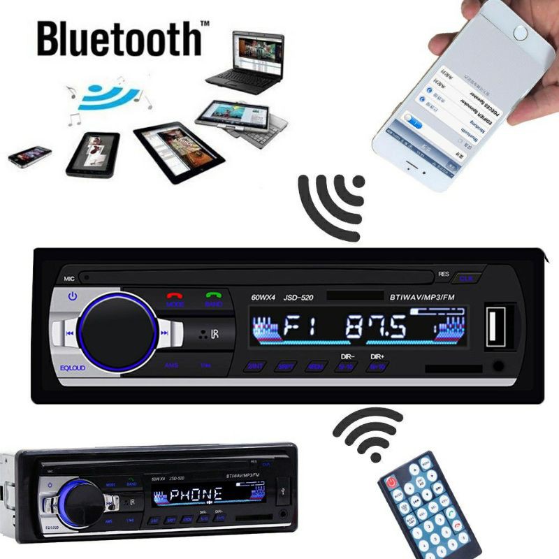 Tape Audio Mobil Taffware USB MP3 FM Radio - JSD-520