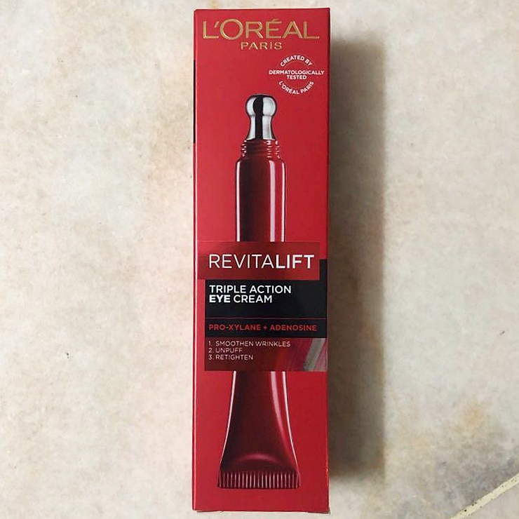 L'OREAL Paris Revitalift Triple Action Eye Cream 15ml - Krim Perawatan Mata Anti Wrinkle Loreal BPOM - Kemasan Merah Skincare Kerutan Mata LASer Anti Aging