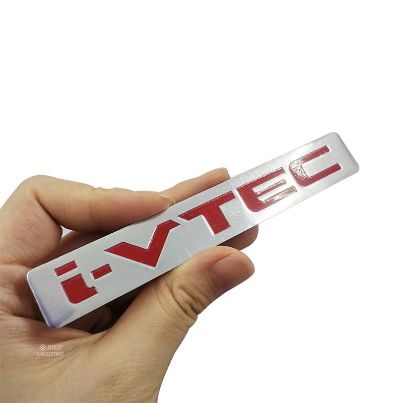 1 X Aluminum IVTEC VTEC TURBO EARTH DREAMS Logo Car Auto Rear Decorative Emblem Sticker Decal Badge for HONDA