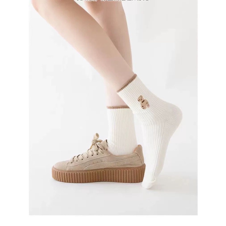 Either.id - Kaos Kaki Pria Wanita Panjang Setinggi Betis Motif Beruang Cute Bear New Fashion Korean Style Socks-3