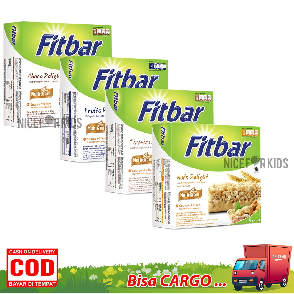 Fitbar Cemilan Instan Untuk Diet 1 box isi 5pcs | Shopee ...