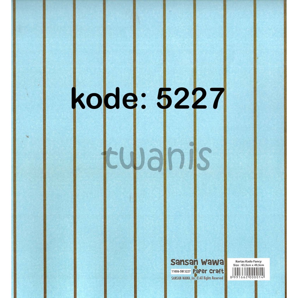 

25 LEMBAR KERTAS KADO SANWA GARIS KODE 5227 BISA CAMPUR MOTIF LAIN