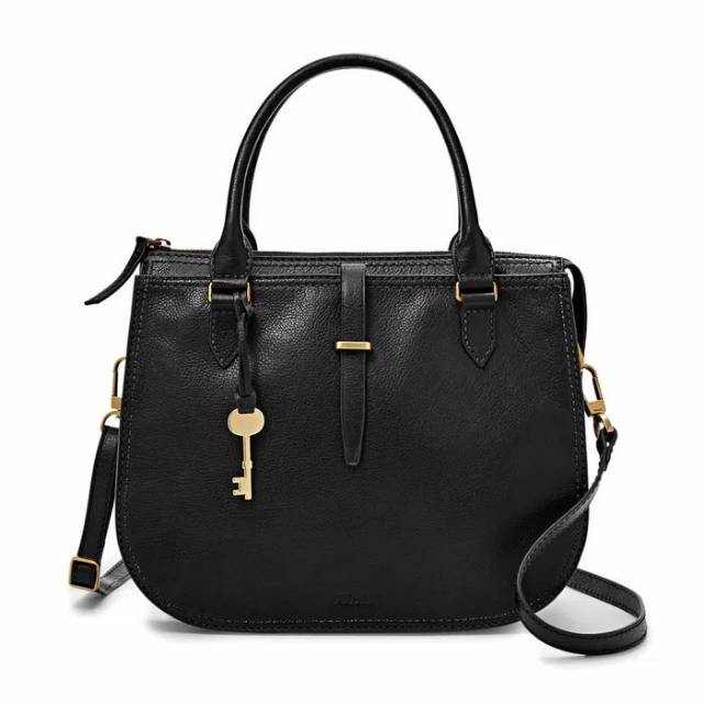 TAS FOSSIL RYDER SATCHEL BLACK MEDIUM ORIGINAL