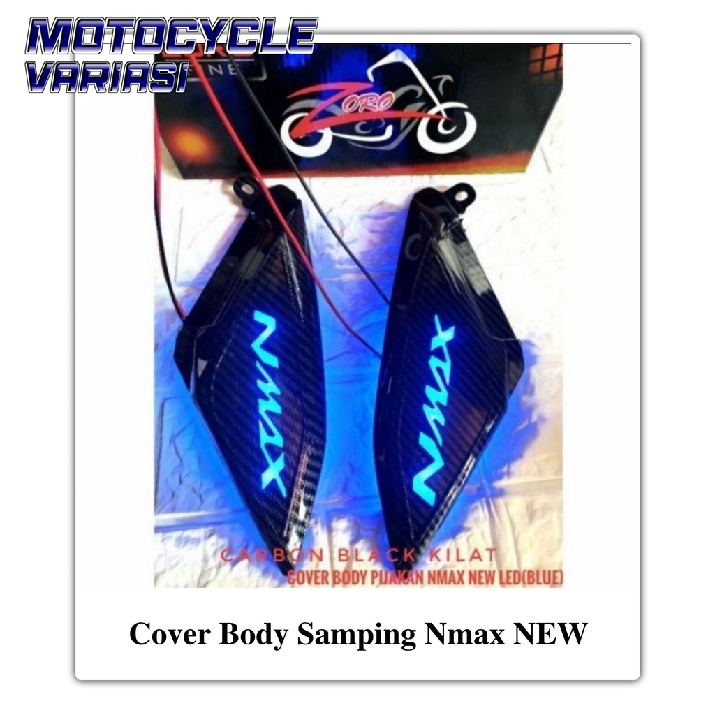 Cover body samping carbon led lampu new nmax 2020 2021