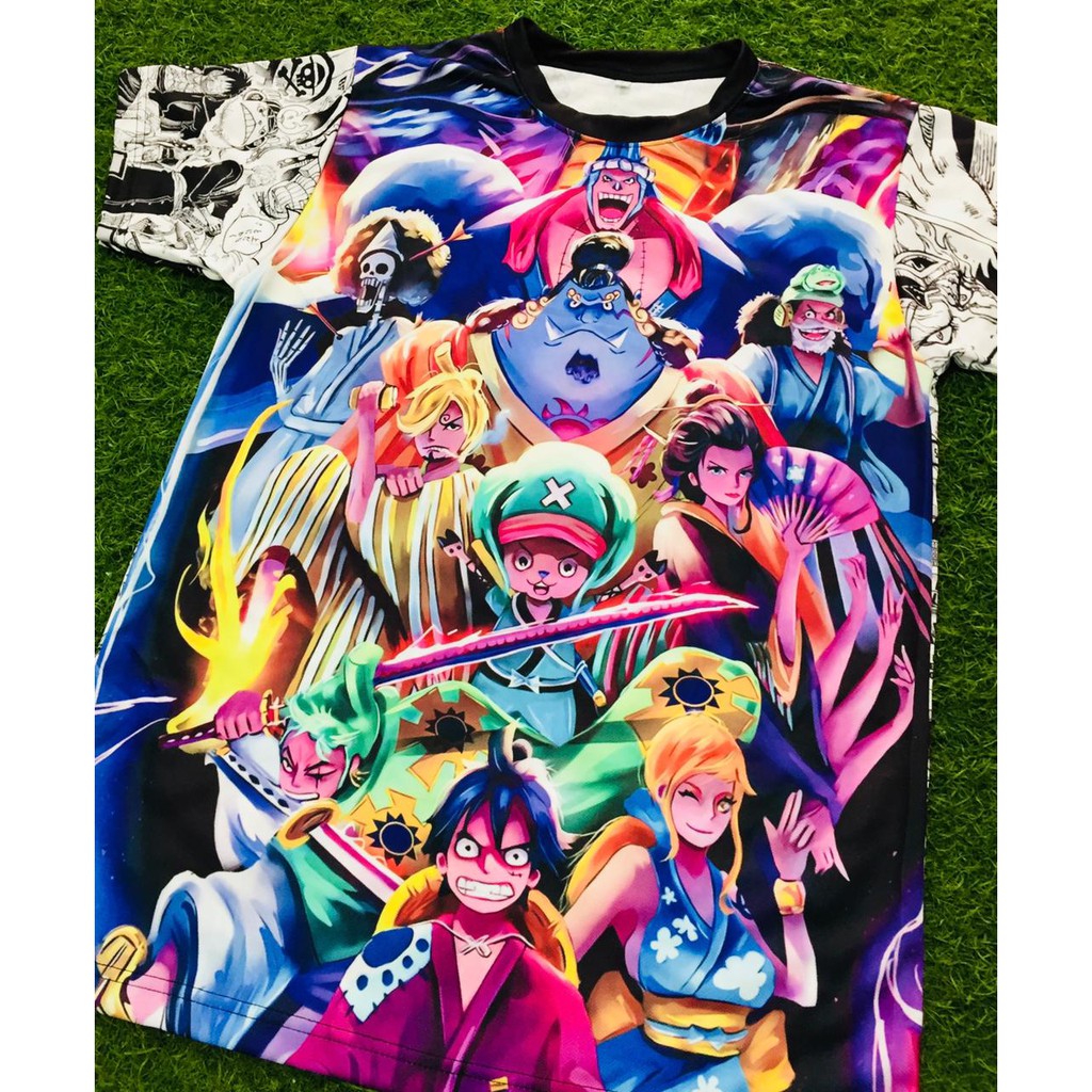 Tshirt Onepiece SHP wano Art fullprint Anime Manga Premium