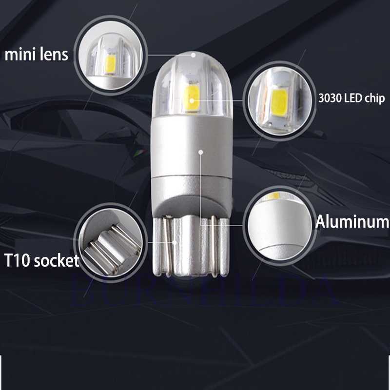 Lampu Mobil Headlight LED T10 W5W 2 SMD 3030 2PCS accesoris mobil burnhilda