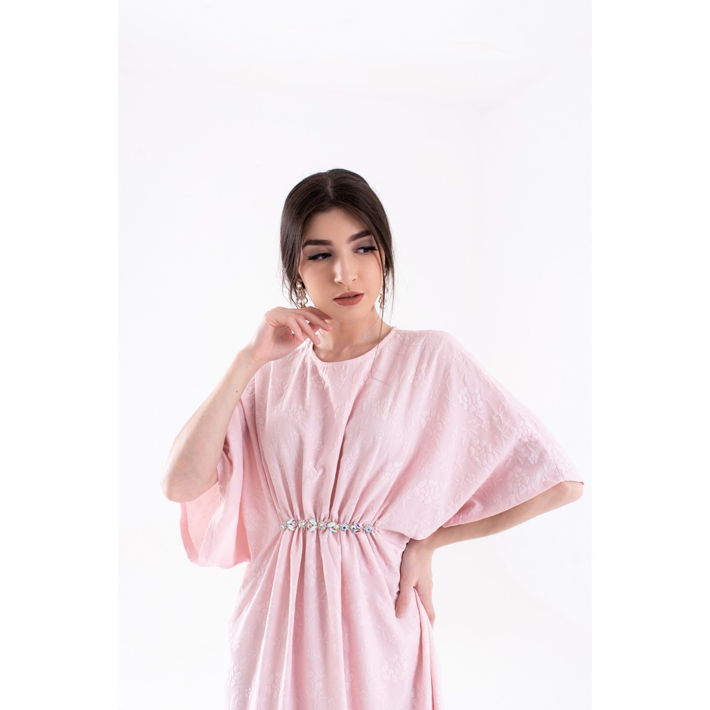 ICONS JACQUARD KAFTAN W/ XTAL CHAIN LEBARAN MODERN MEWAH FASHION WANITA MUSLIM TNIC0479BB