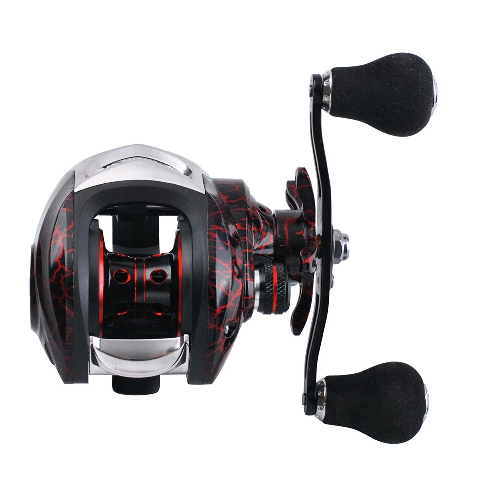 GS8 Reel Pancing Baitcasting Fishing Reel 18+1 Ball Bearing 7.2:1 Left Hand SNAKESKIN EL1000