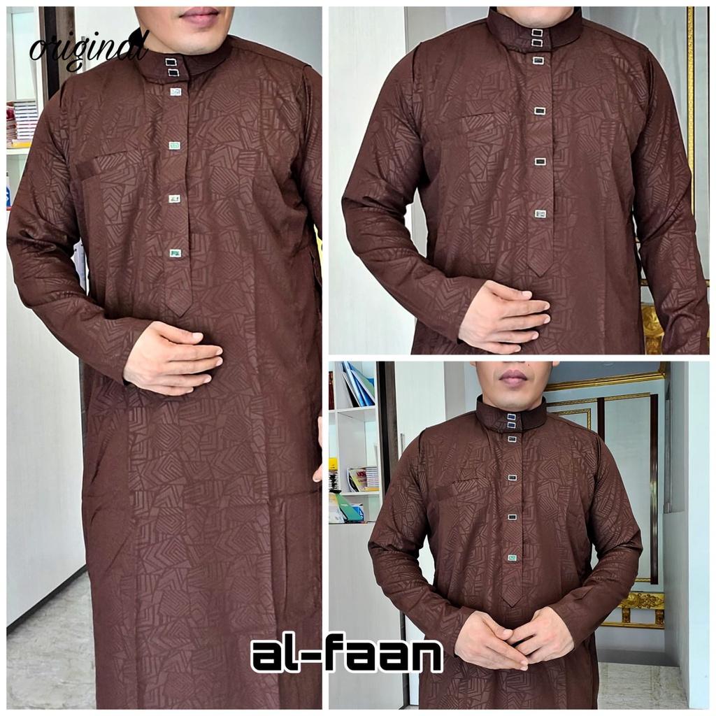 Jubah Gamis Pria Oblong Jubah muslim Gamis Pria Motif Emboss-1