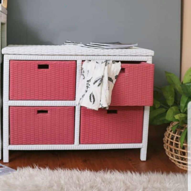 bufet laci rotan sintetis 4 datar