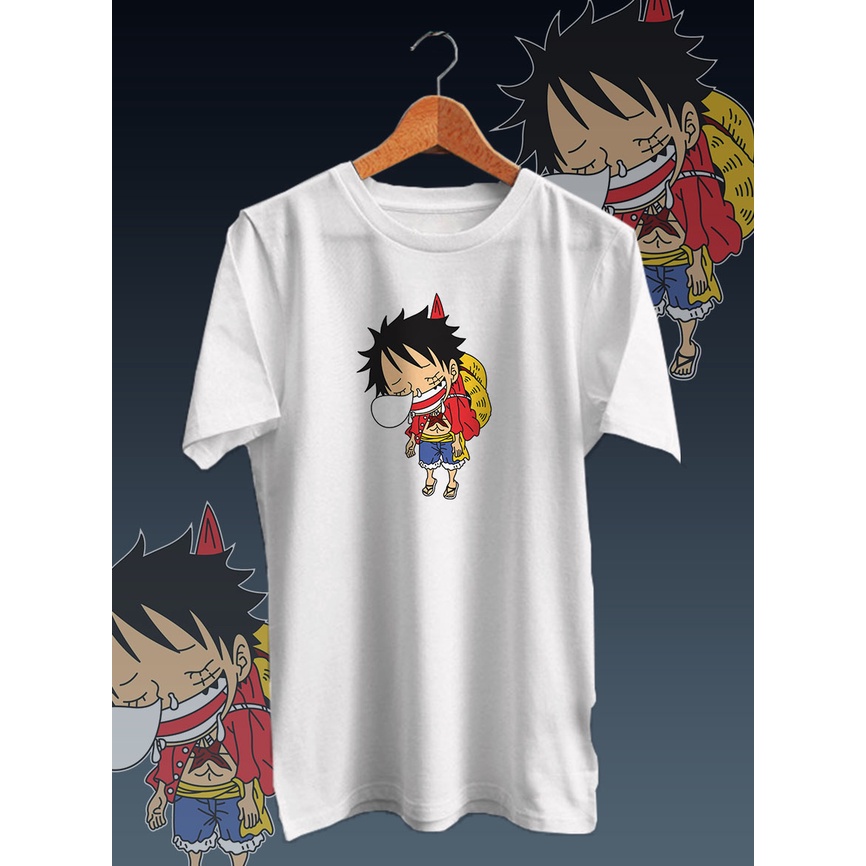 KAOS DISTRO PRIA'ONE PIECE LUFFY&quot;/kaos pria/kaos gambar baru/kaos kattun combed 30s