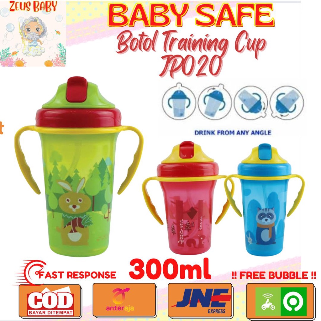 BABY SAFE Weighted Straw Cup JP020 / Baby Safe Training Cup | Botol Minum Sedotan Bayi Anak TRITAN JP019 JP020 AP005 SK005 SK019 ap015