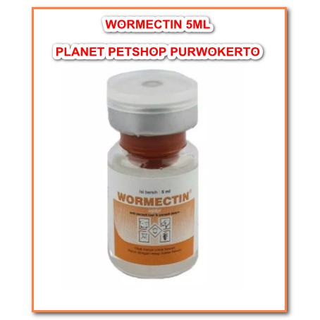 Obat Suntik Injeksi WORMECTIN 5 ML Kucing Anjing kelinci Kutu Jamur Cacing