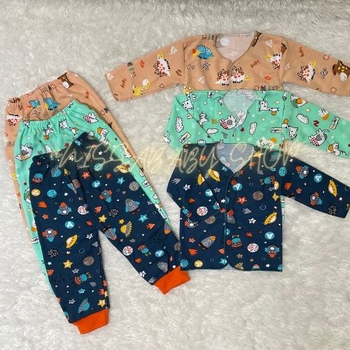 3 Setel Baju dan Celana Panjang Bayi Baru Lahir Premium