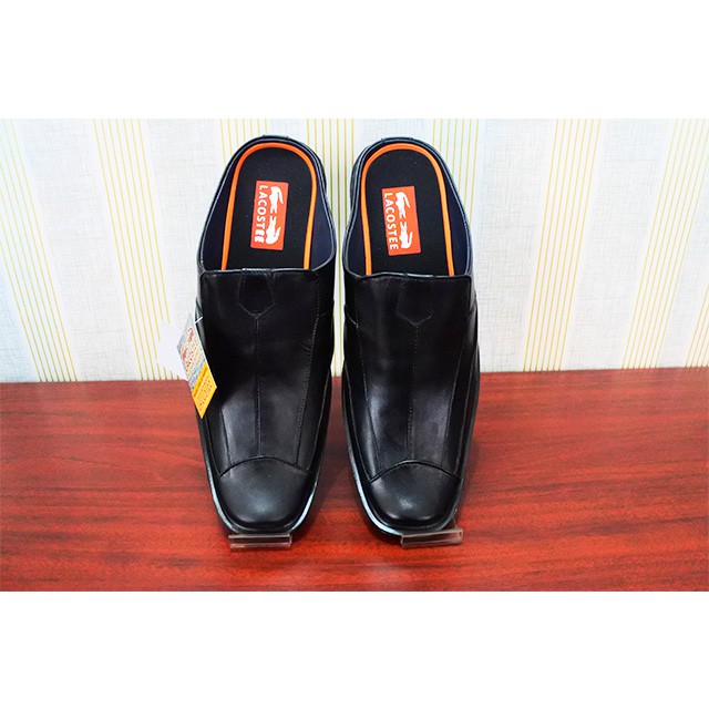 Sepatu Pantofel Formal Pria Lacoste Slip On Kulit Berkualitas