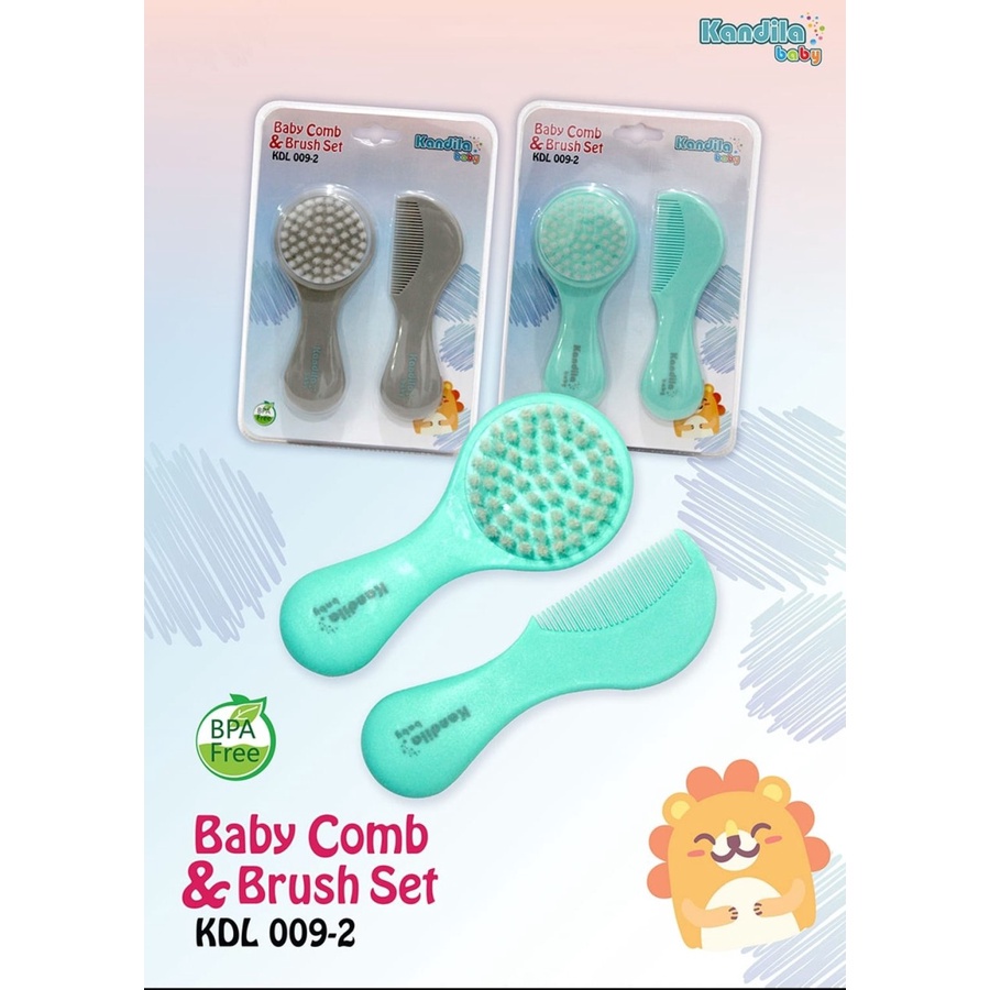 Castle - Kandila Baby Comb &amp; Brush Set - Sisir dan Sikat Rambut bayi KDL009-2