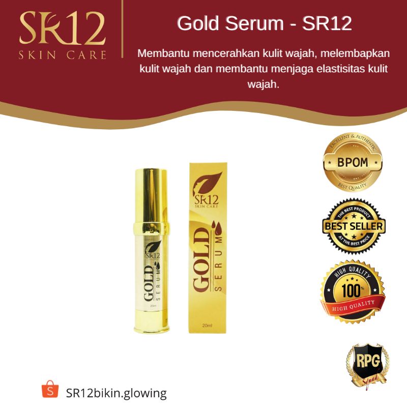 GOLD SERUM SR12/SERUM PENCERAH ANTI PENUAAN DINI/PENGHILANG FLEK/SR12
