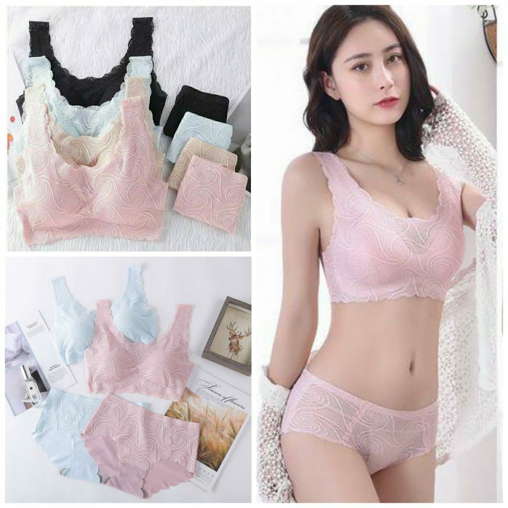 Pakaian Dalam Wanita Set bra underwear CD pasangan celana dalam BH bra wanita sexy jumbo