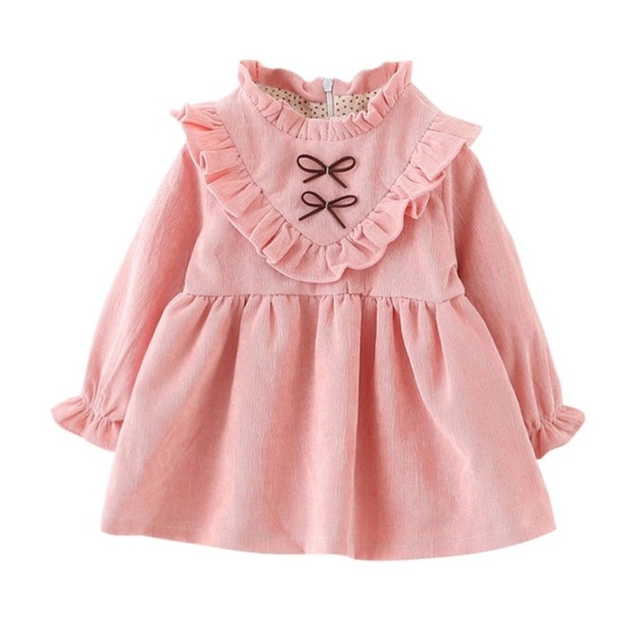 Dress european style double ribbon