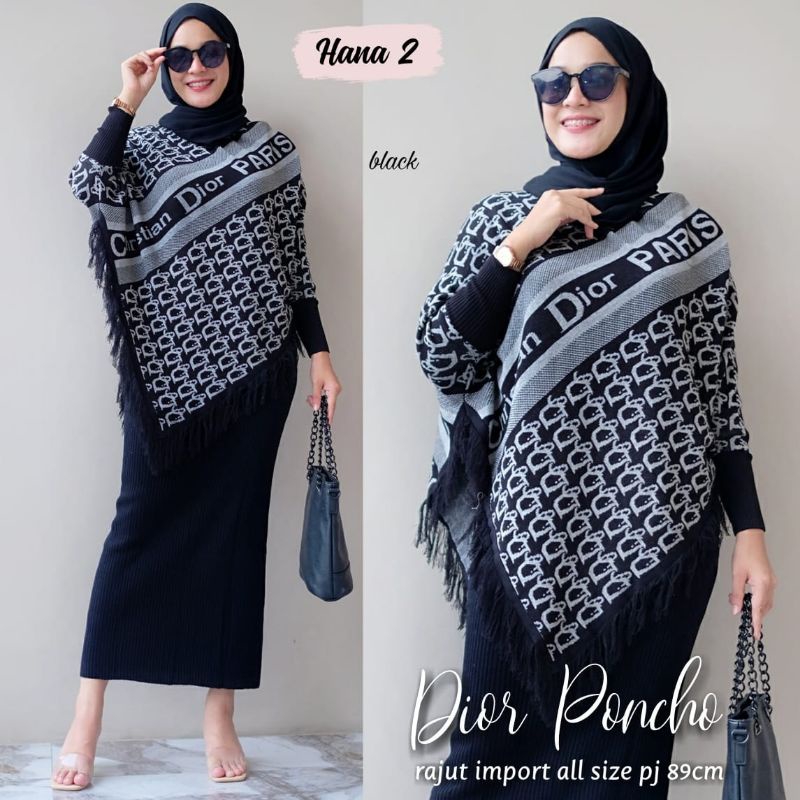 Dior Poncho Rajut - Rajut Poncho