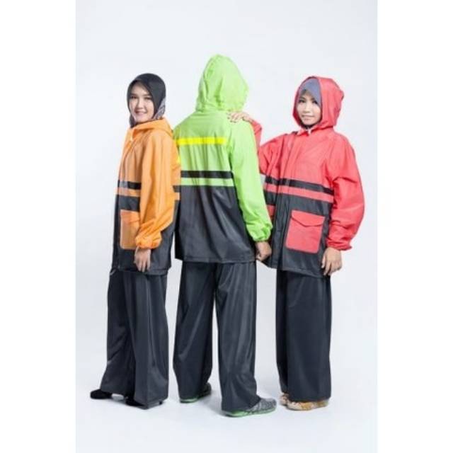 Jas hujan COLOURFULL setelan jaket celana kombinasi A