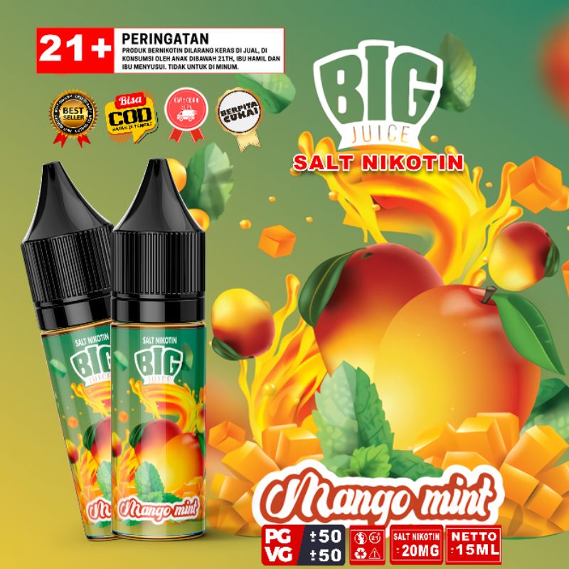 WANGI WANGI HARUM TERMURAH LIQUIDS S4LT N1C 20eMGe Rasa Mango Mint