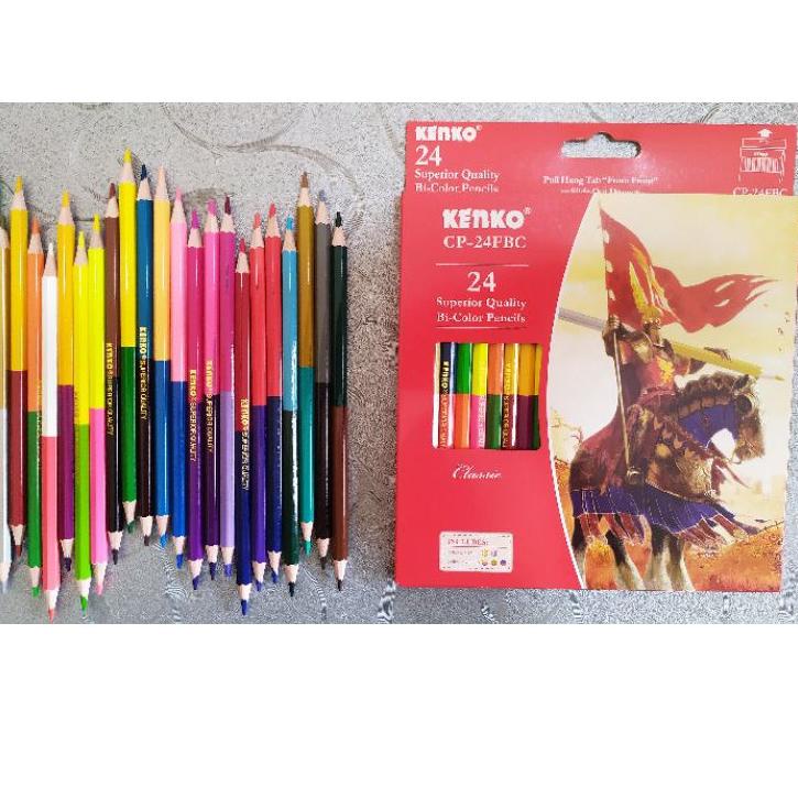 

SALE✅Kenko Pensil Warna CP-24FBC - Bi-Colour dapat 48 Warna|KD3